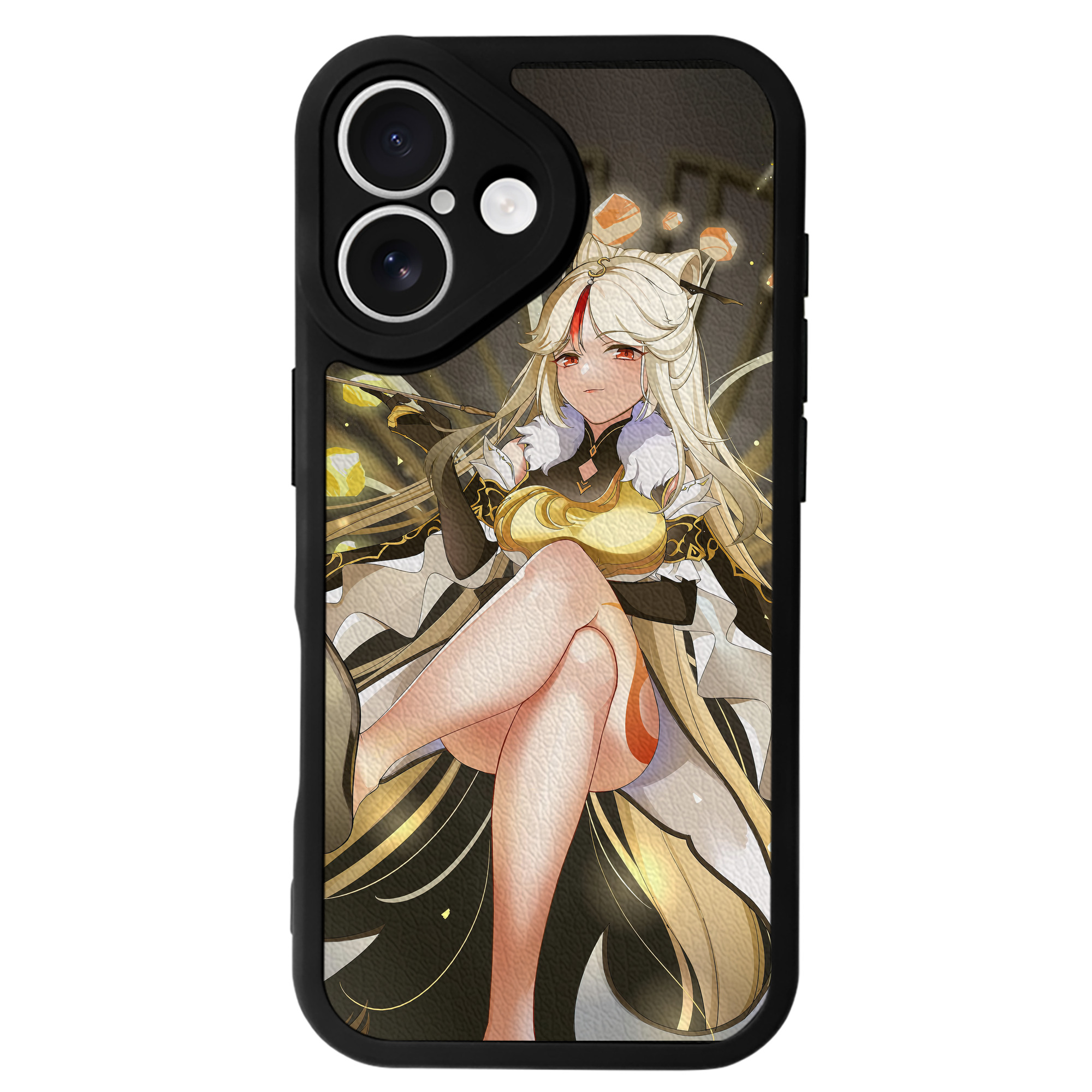 げんし神 genshin 【iPhone 16シリーズ対応】シリコンスマホケース（レザー調） 材質：シリコン